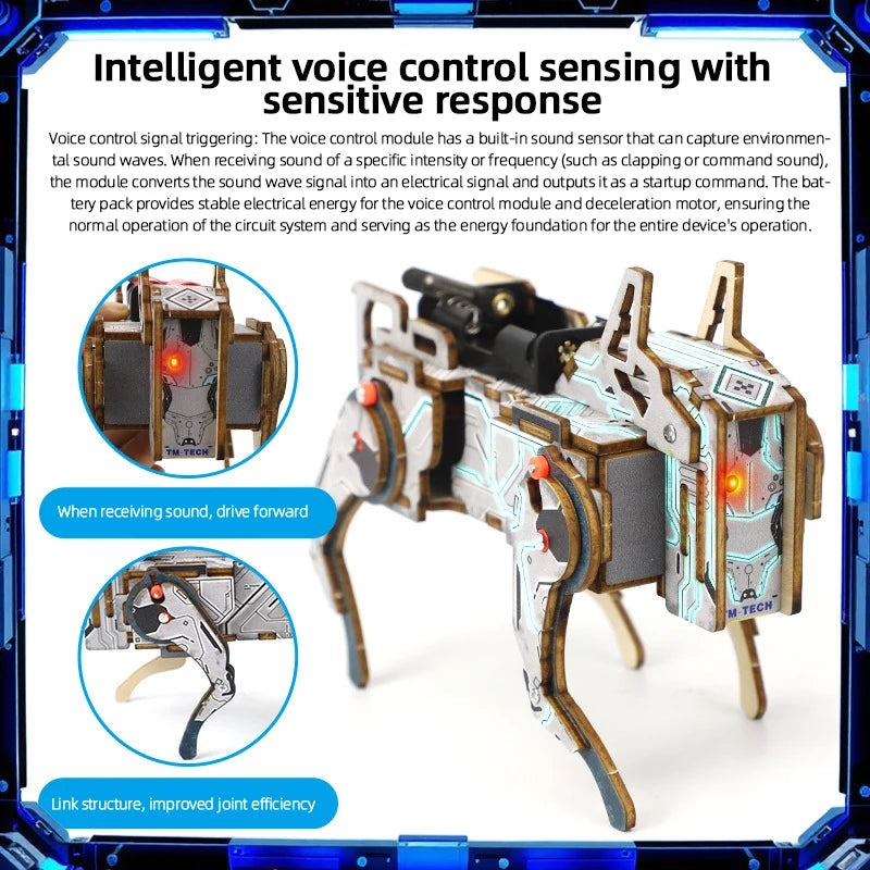DIY Voice-Control Mechanical Dog STEM Kit