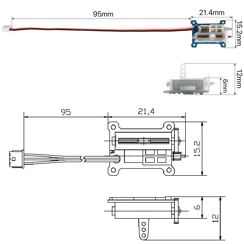 GS-1502 1.5g Micro Linear Servo - 2 Pack
