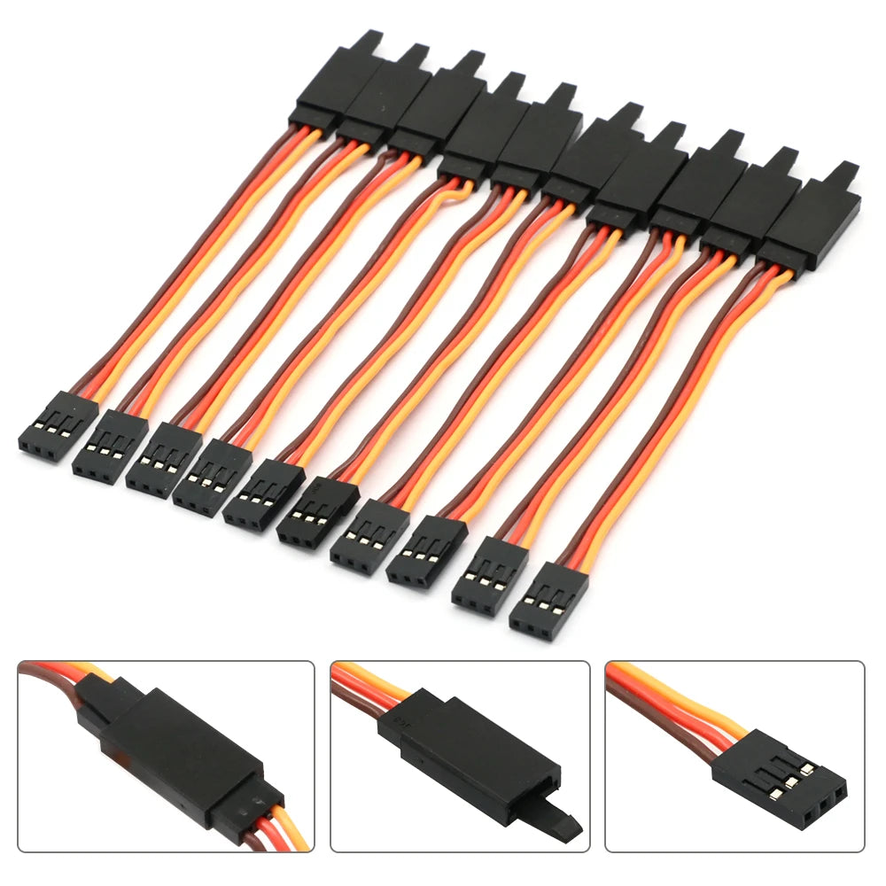 Servo Extension Cable 100-1000mm - 10 Pack