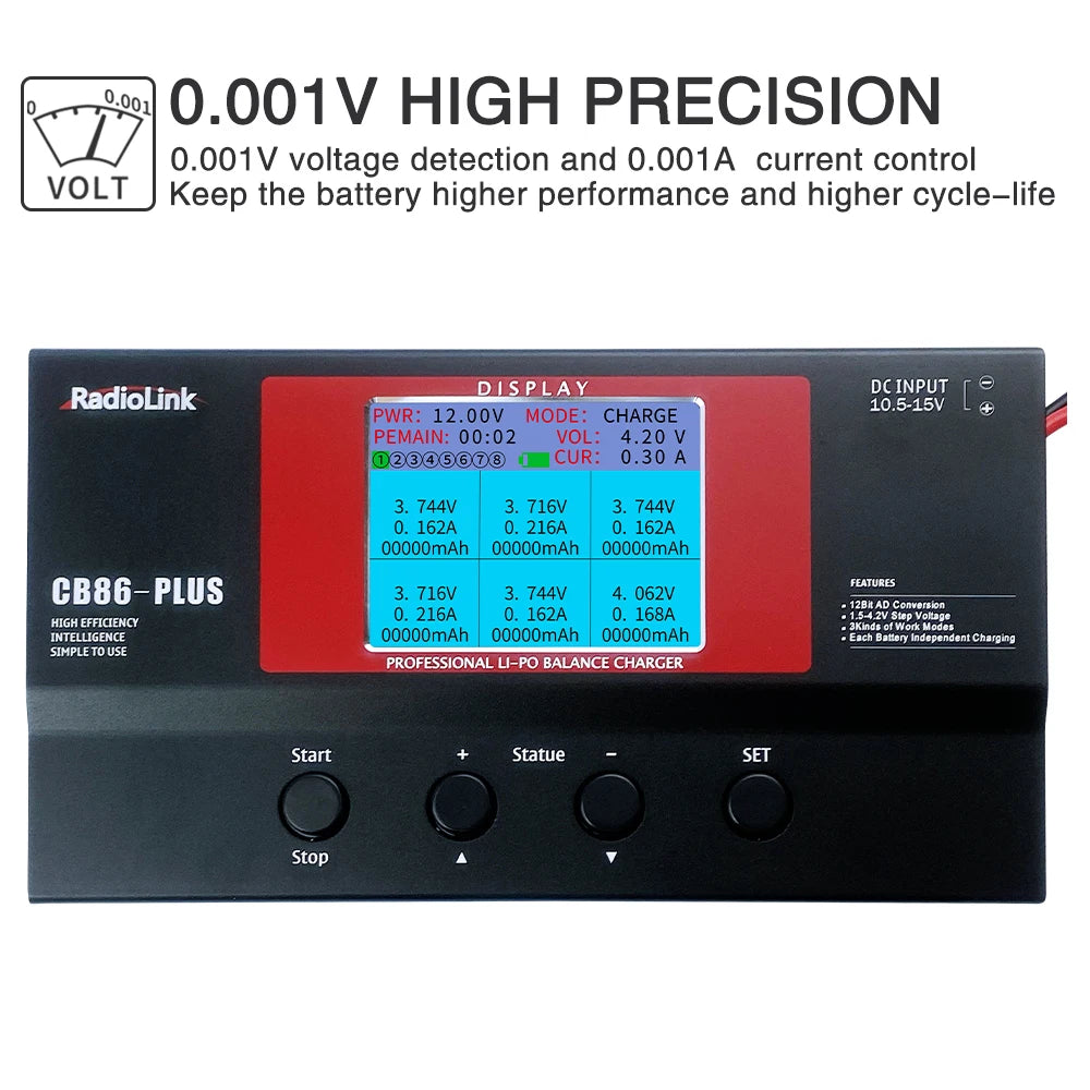 RadioLink CB86 Plus 8-Port Balance Charger