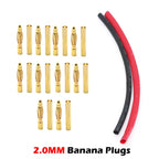 Gold Bullet Connectors 2.0-4.0mm - 10 Pair
