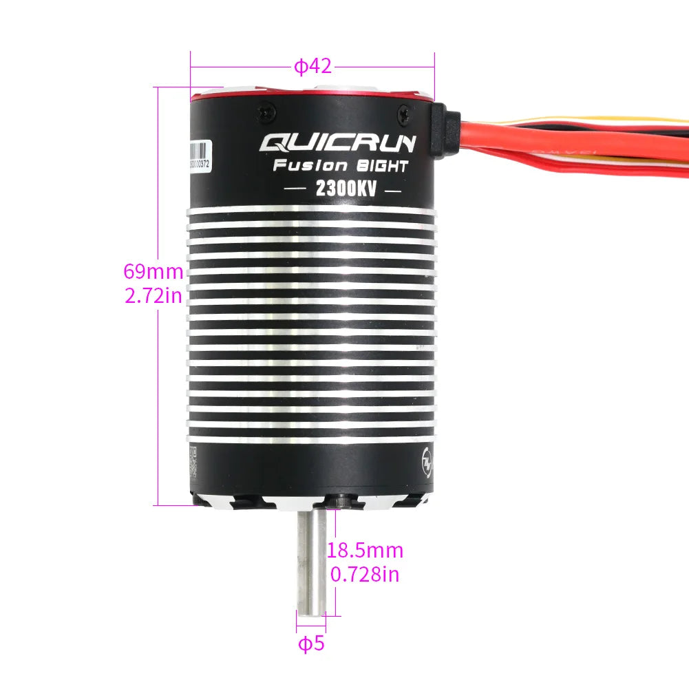 HOBBYWING QuicRun Fusion 8IGHT 80A 2300KV Motor & ESC