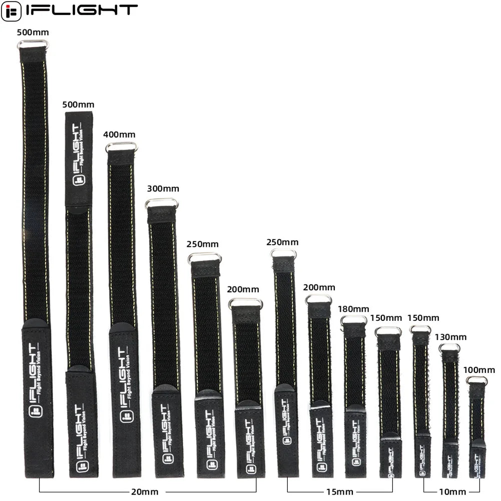 iFlight LiPo Battery Strap 10x100 / 10x130mm - 5 Pack