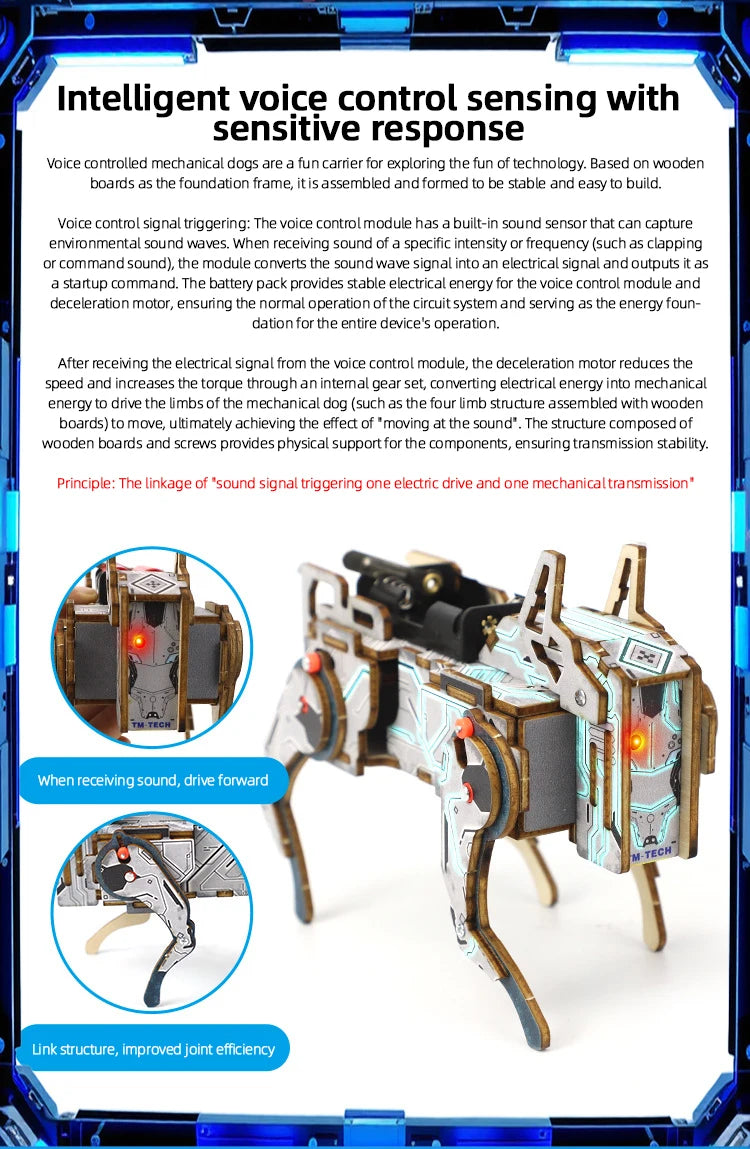 DIY Voice-Control Mechanical Dog STEM Kit