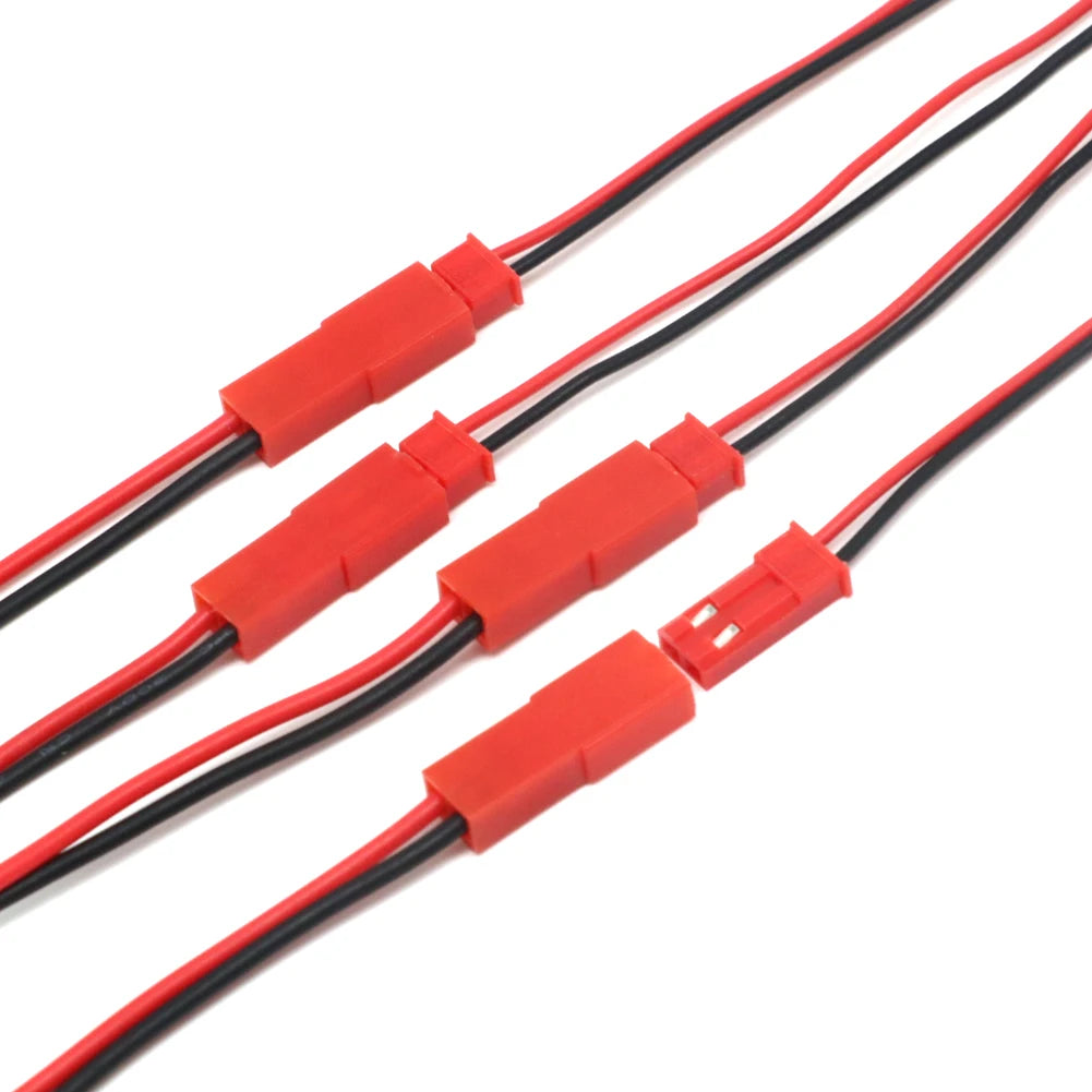 JST Male/Female Connector Leads 100-200mm - 10 Pair