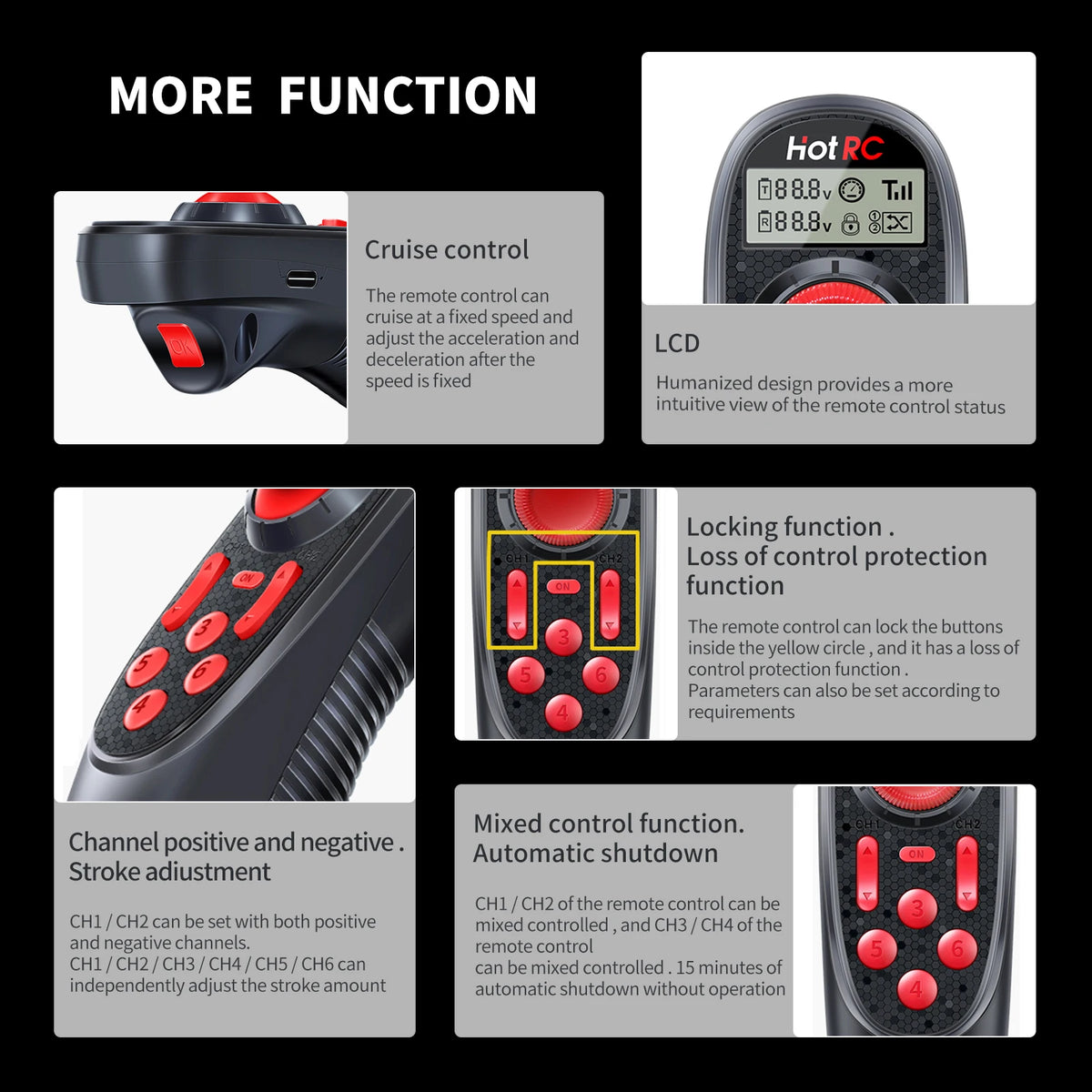 HOTRC DS-600 2.4GHz 6CH Radio System