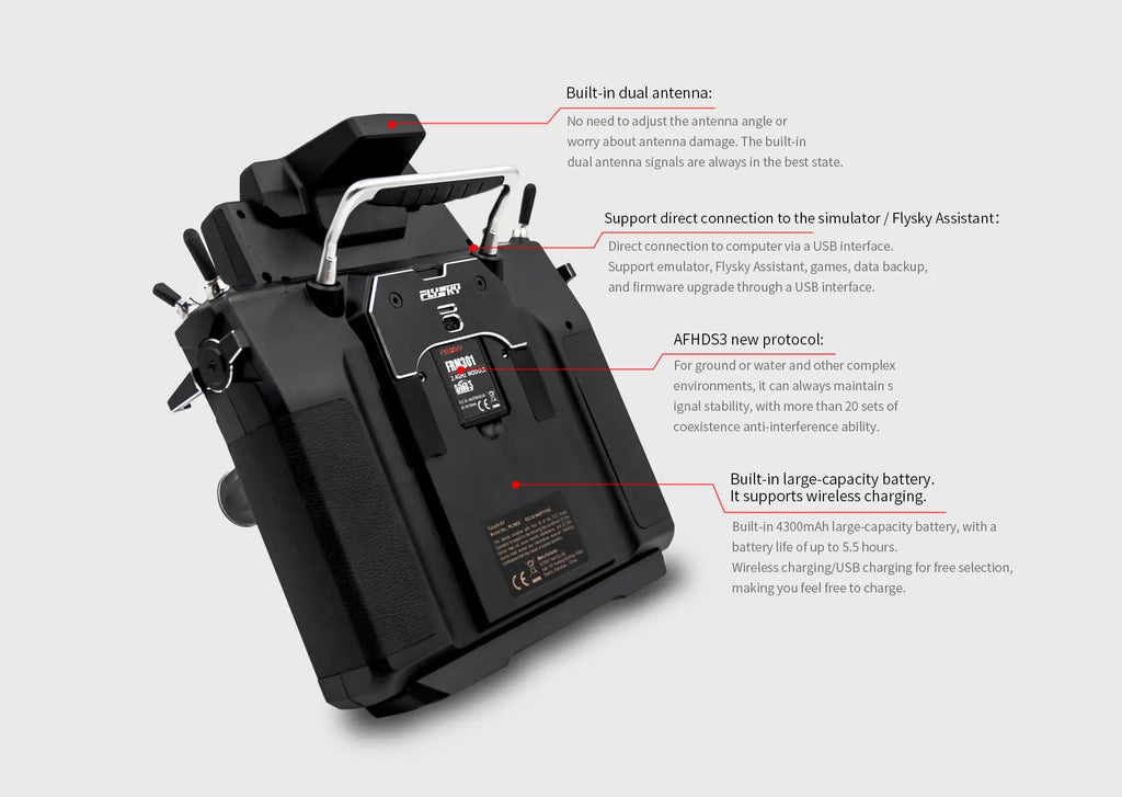 FlySky PL18 EV Paladin 2.4GHz 18CH Radio Transmitter