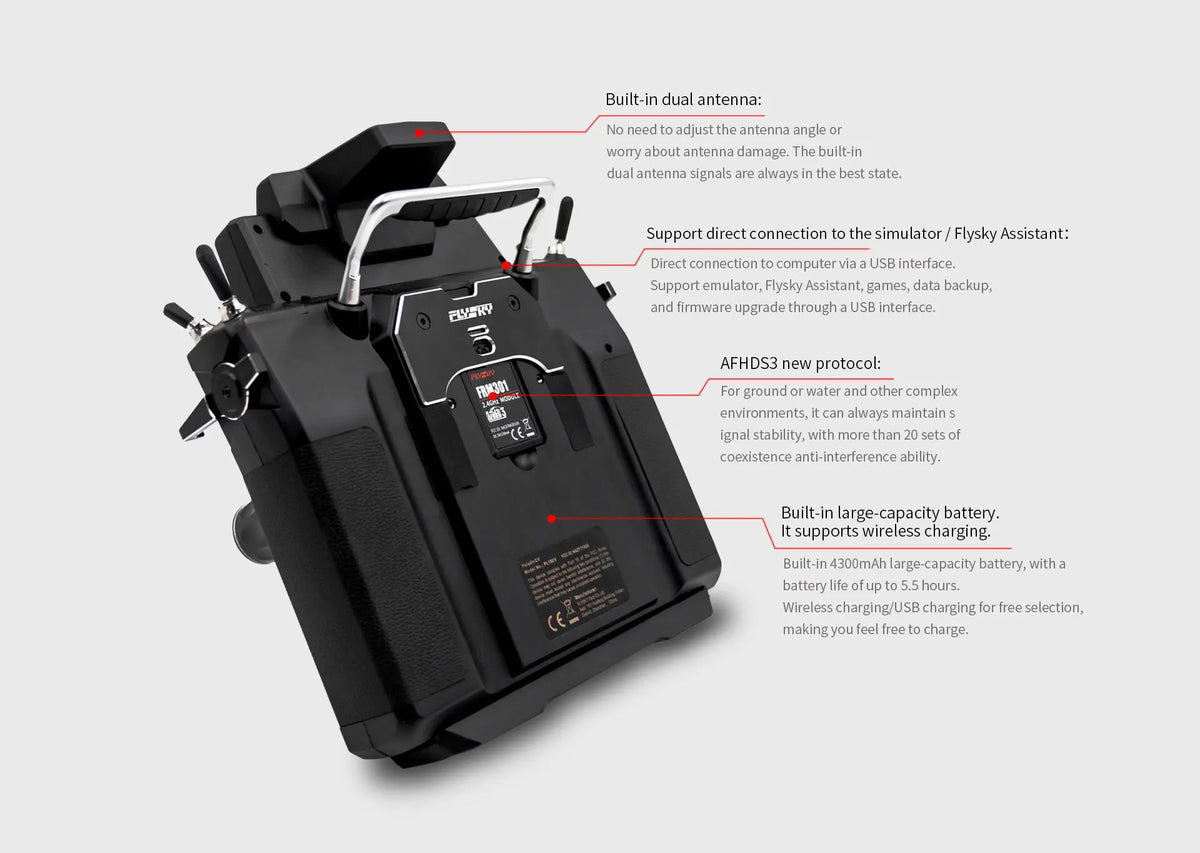 FlySky PL18 EV Paladin 2.4GHz 18CH Radio Transmitter