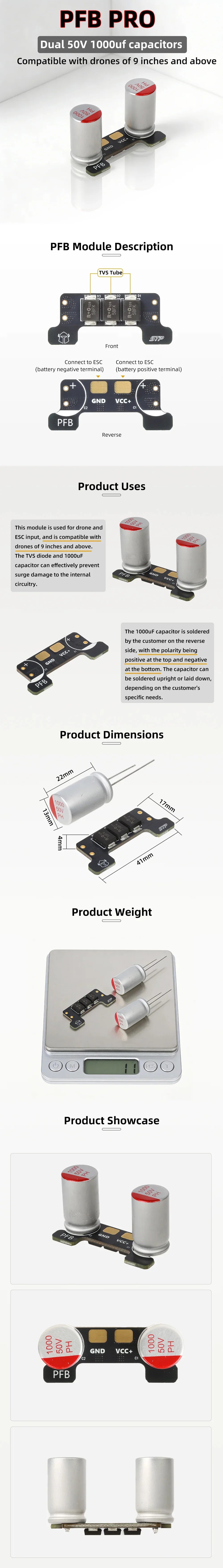 RUSHFPV PFB PRO Power Filter Board