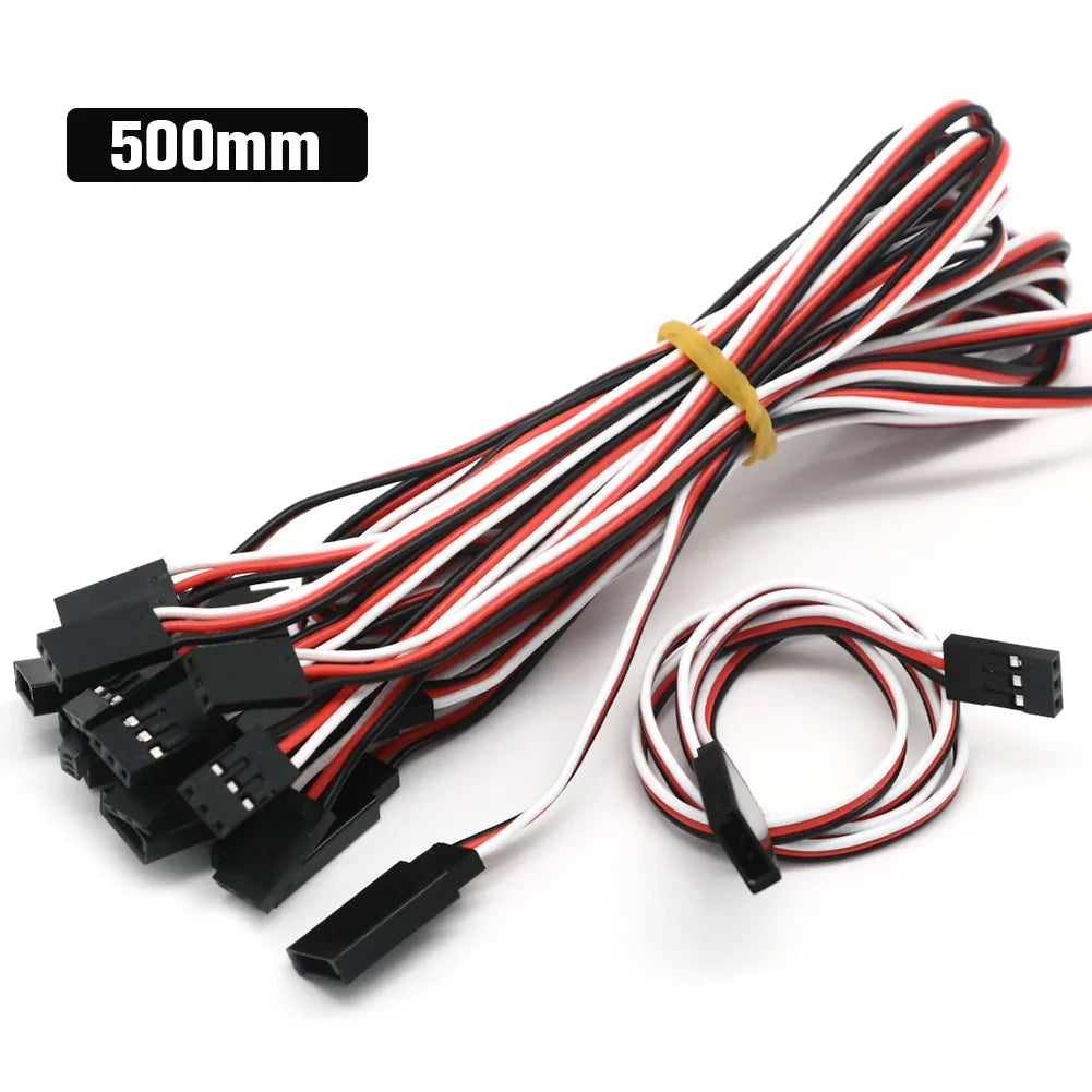 10pcs RC Servo Extension Cable - 100mm to 1000mm