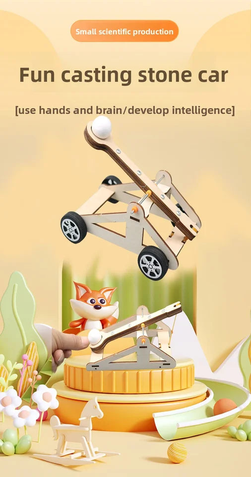 DIY Wooden Catapult Science Experiment Kit