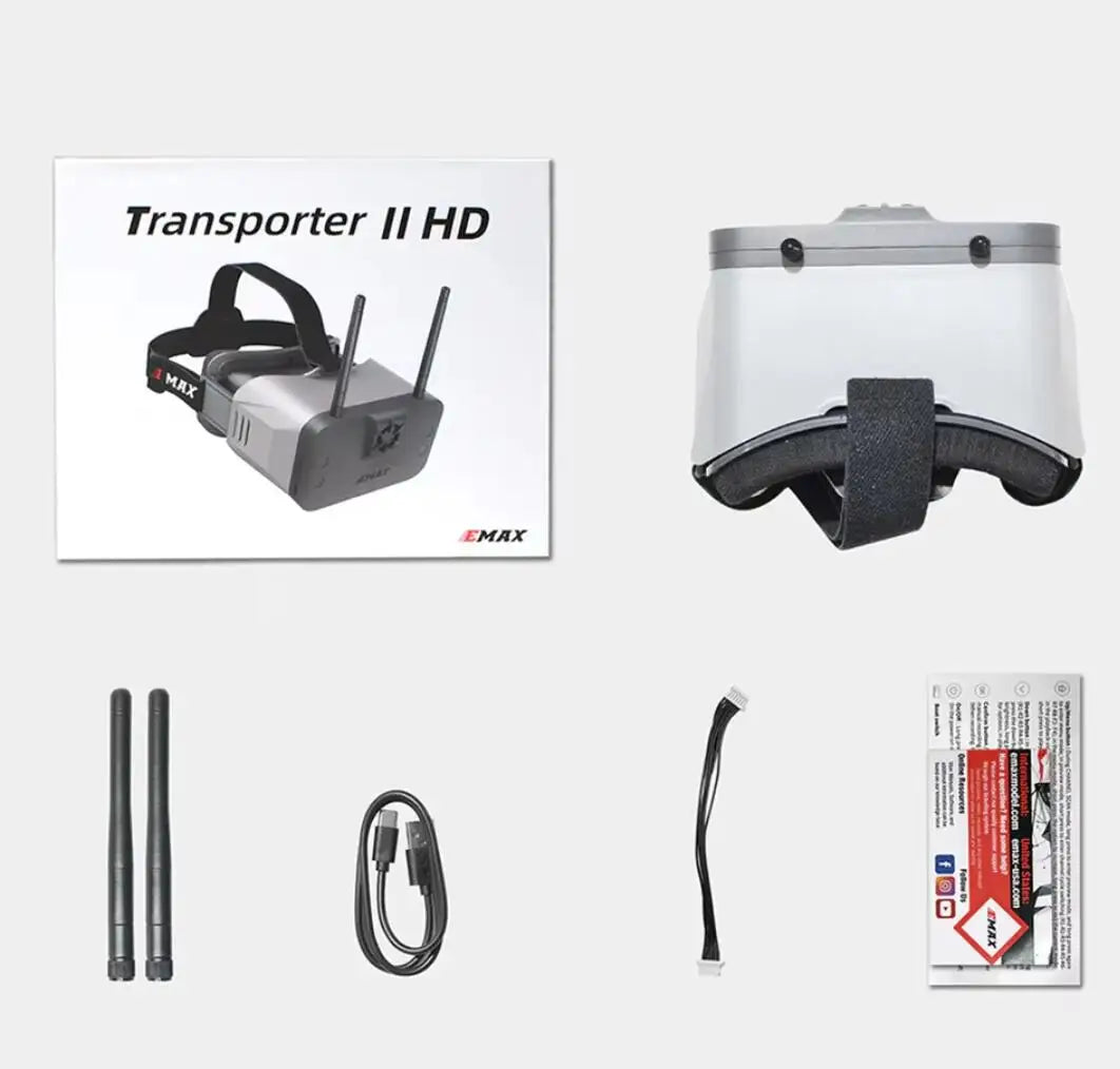 EMAX Transporter II HD FPV Goggles 4.45-Inch 720x1080