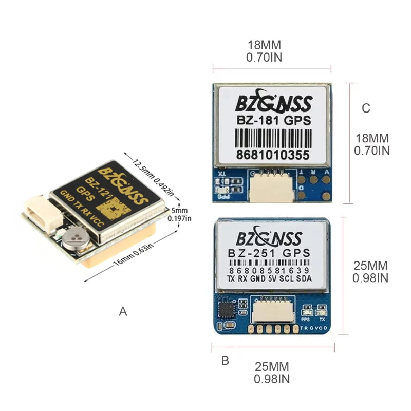 BZGNSS BZ-121 / BZ-181 / BZ-251 GPS Module