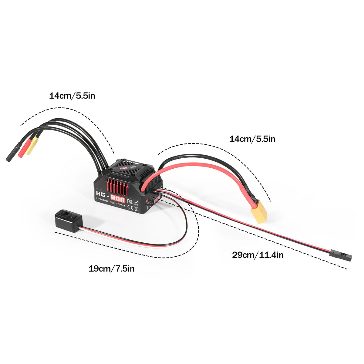 AneegFPV HG 35A / 60A / 80A Waterproof Brushless ESC