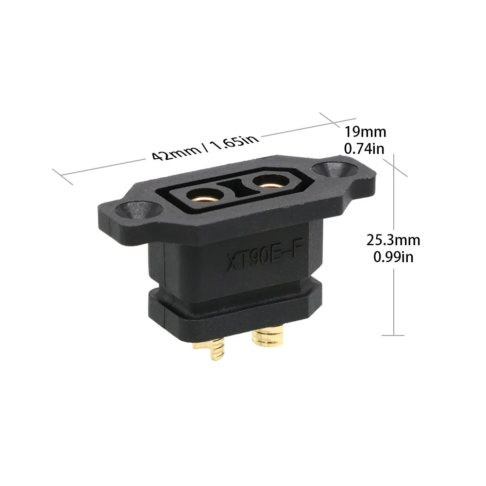 Amass XT90E-F Mountable Battery Connector - 2 Pack