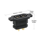 Amass XT90E-F Mountable Battery Connector - 2 Pack
