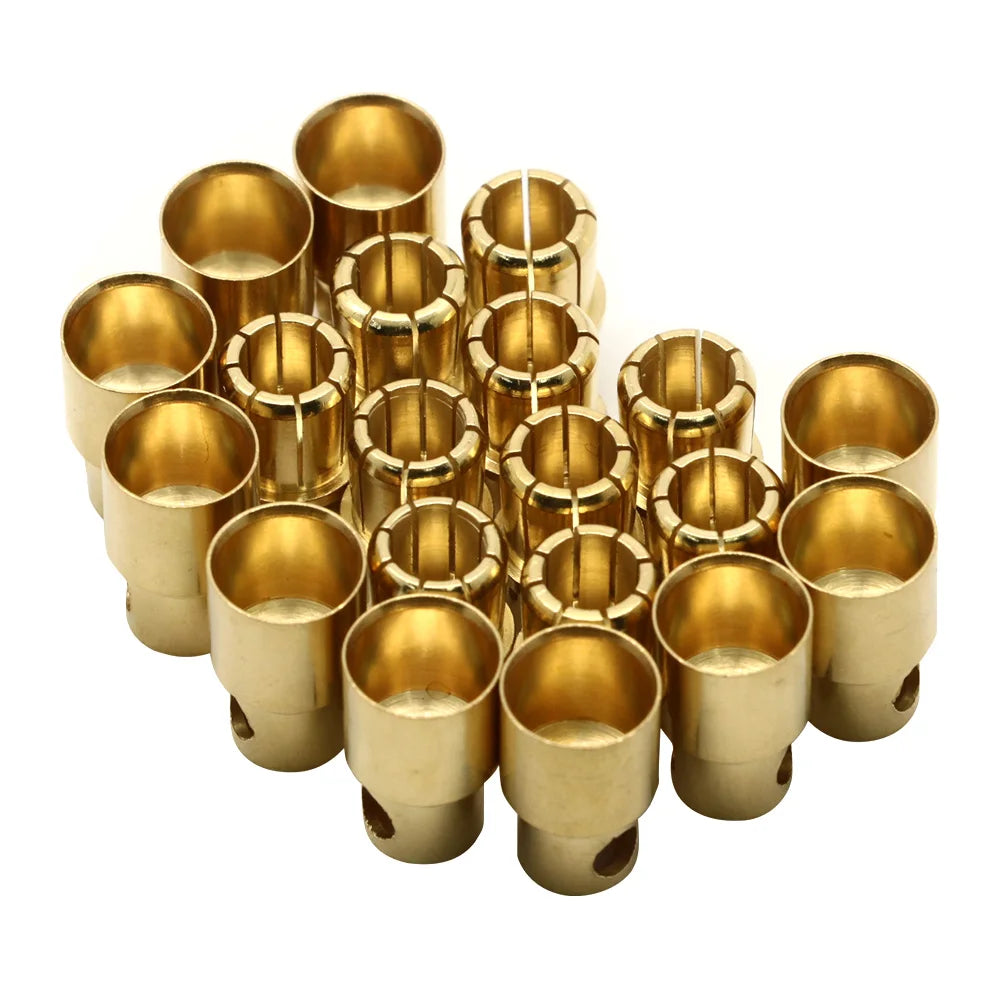 Gold Bullet Connectors 2.0-8.0mm - 10 Pair