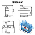PES GH-S37A 3.7g Micro Servo - 5 Pack