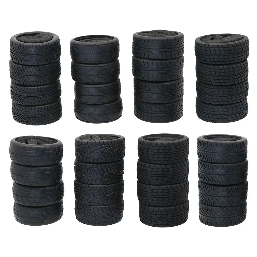 65mm On-Road RC Car Tires - 4 Pack
