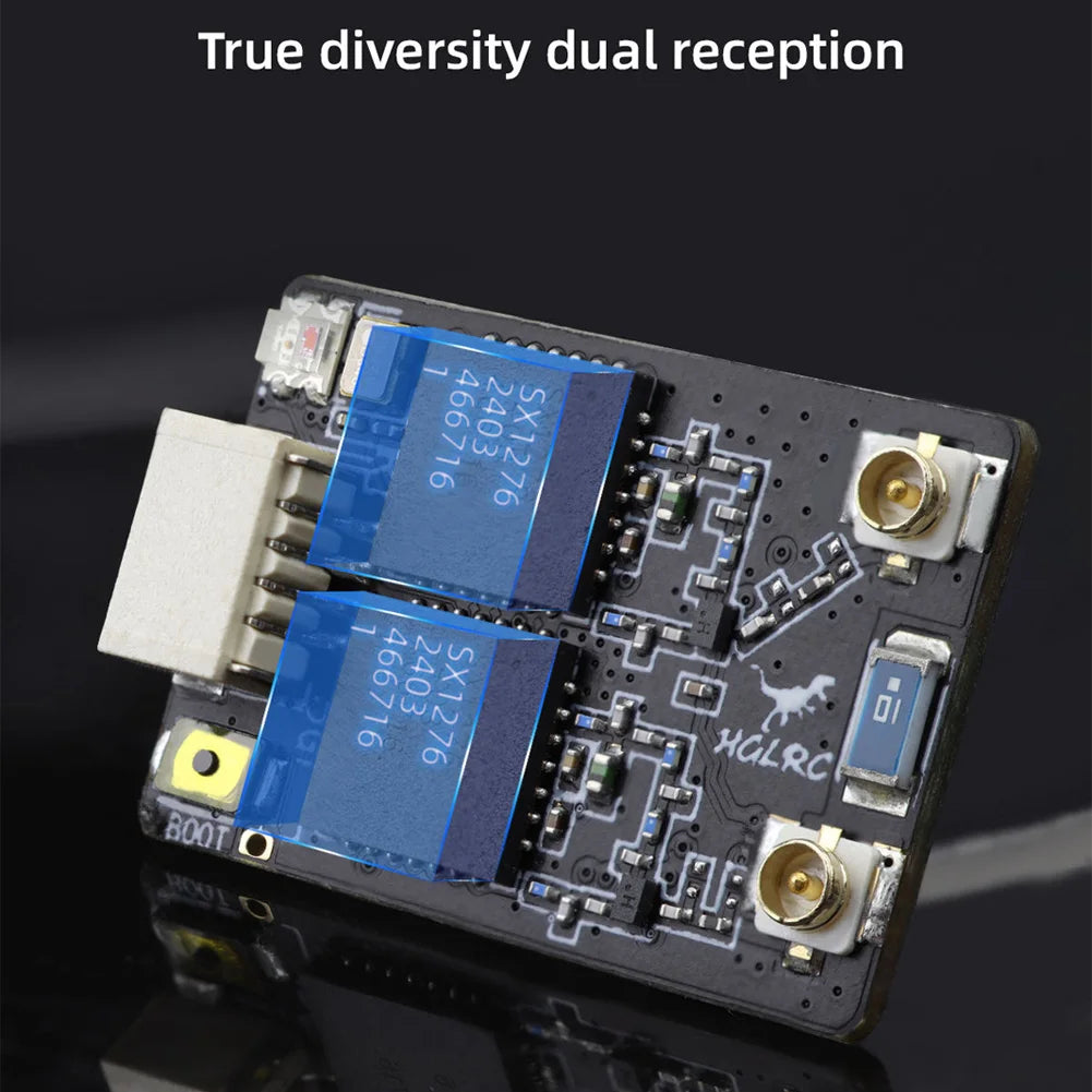HGLRC GEMINI 2.4GHz / 915MHz ExpressLRS Receiver