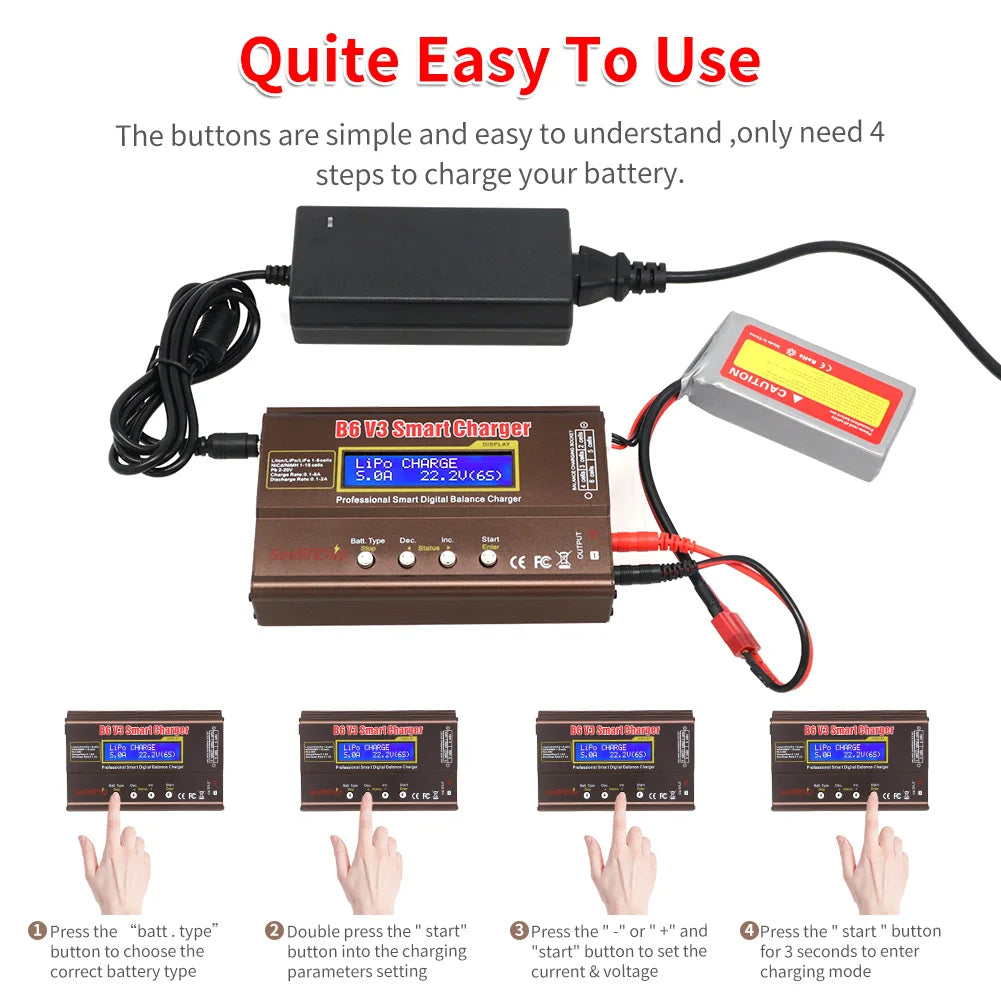 iMAX B6 V3 80W 6A Balance Charger