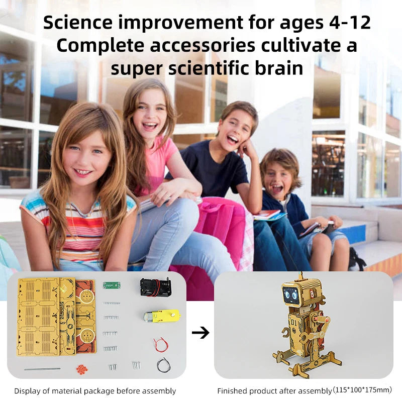 DIY Voice-Controlled Wooden Robot Science Kit