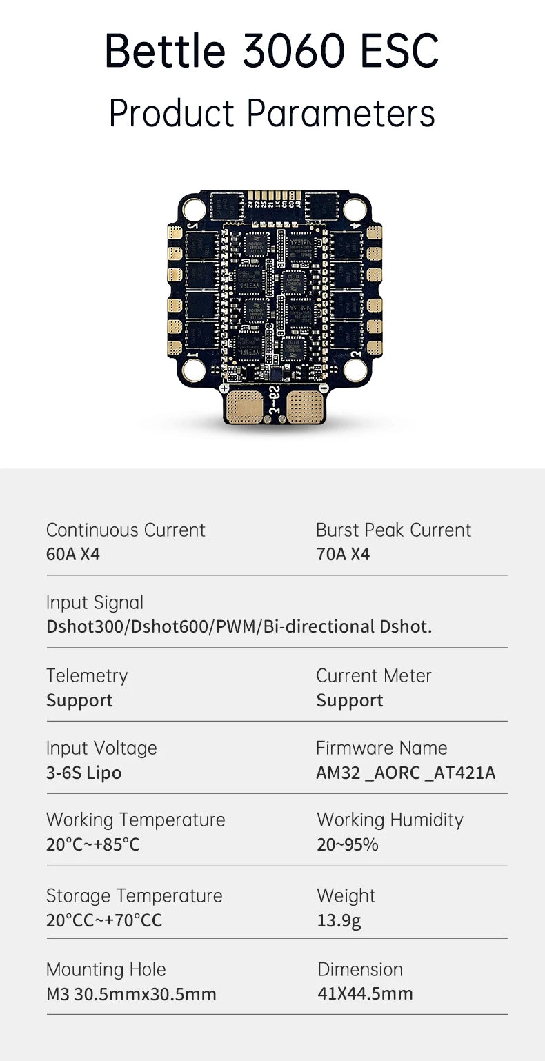 Aocoda-RC F460 V4 F405 60A FC & ESC Stack