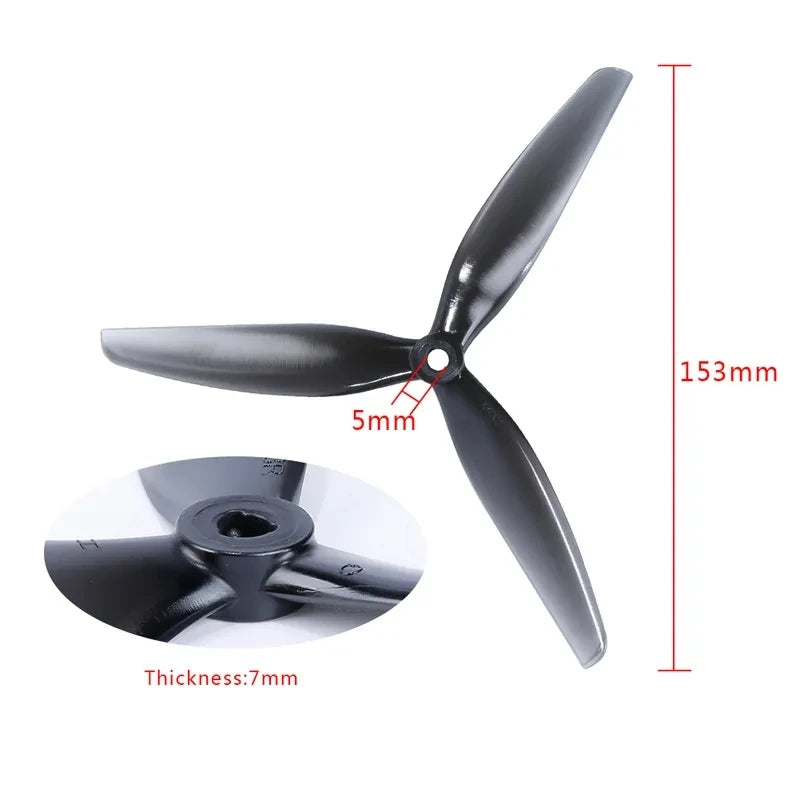 HQProp 7X4X3 7040 3-Blade PC 7-Inch FPV Propellers