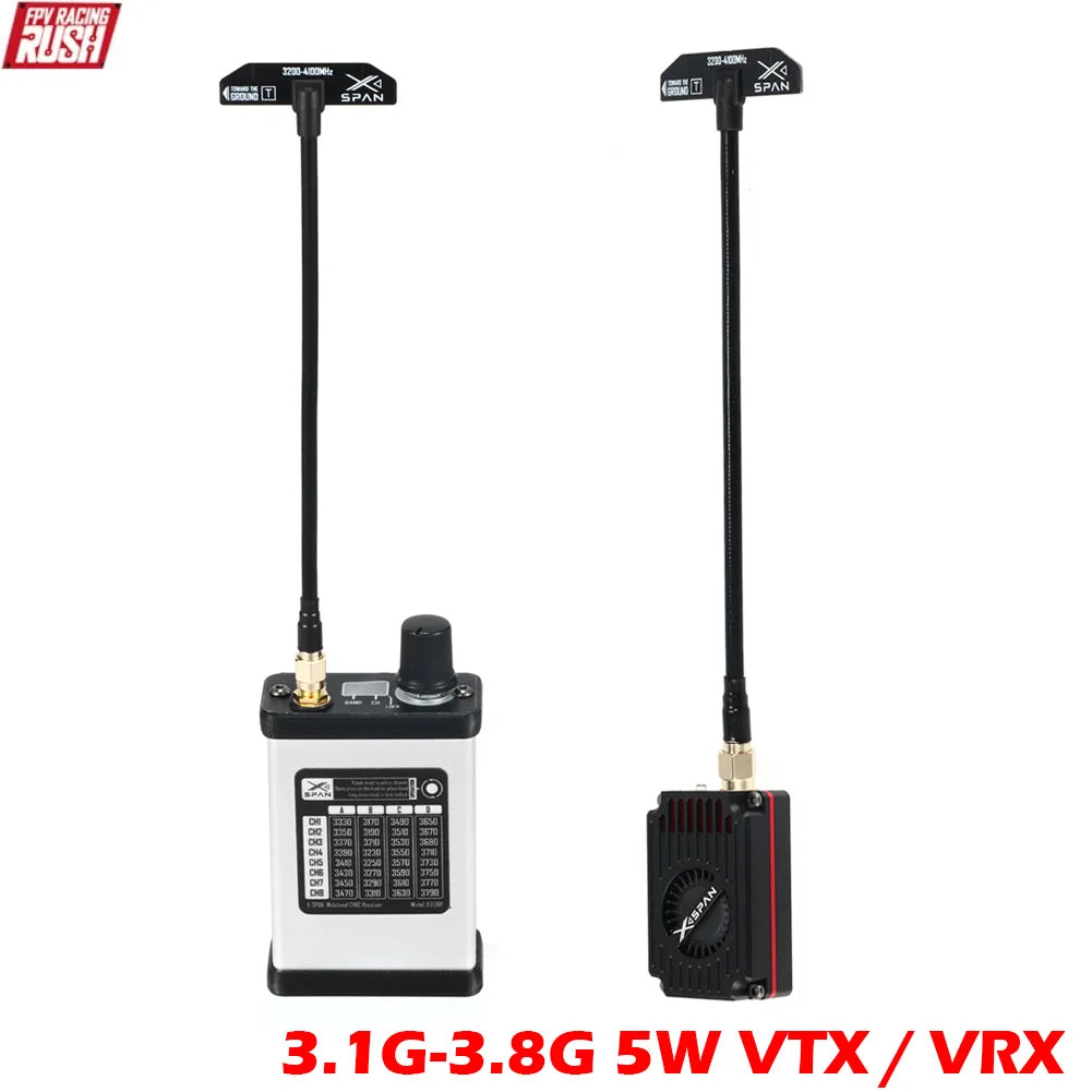 RUSHFPV 3.1-3.8GHz 5W 32CH VTX/VRX Kit