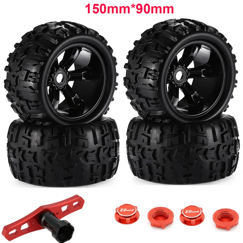 4pcs 1/8 RC Truck Tires & Wheels - 17mm Hex