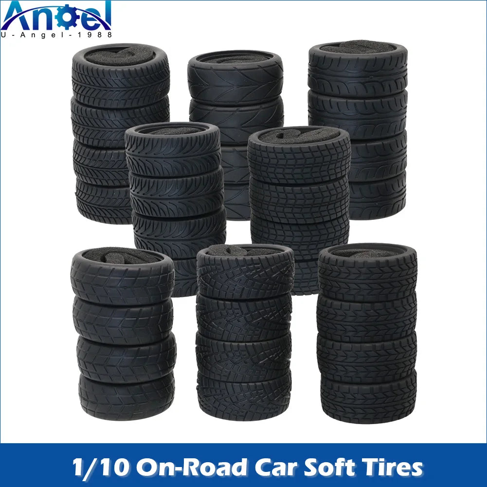65mm On-Road RC Car Tires - 4 Pack