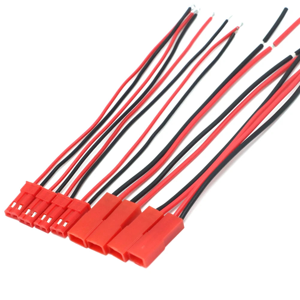 JST Male/Female Connector Leads 100-200mm - 10 Pair