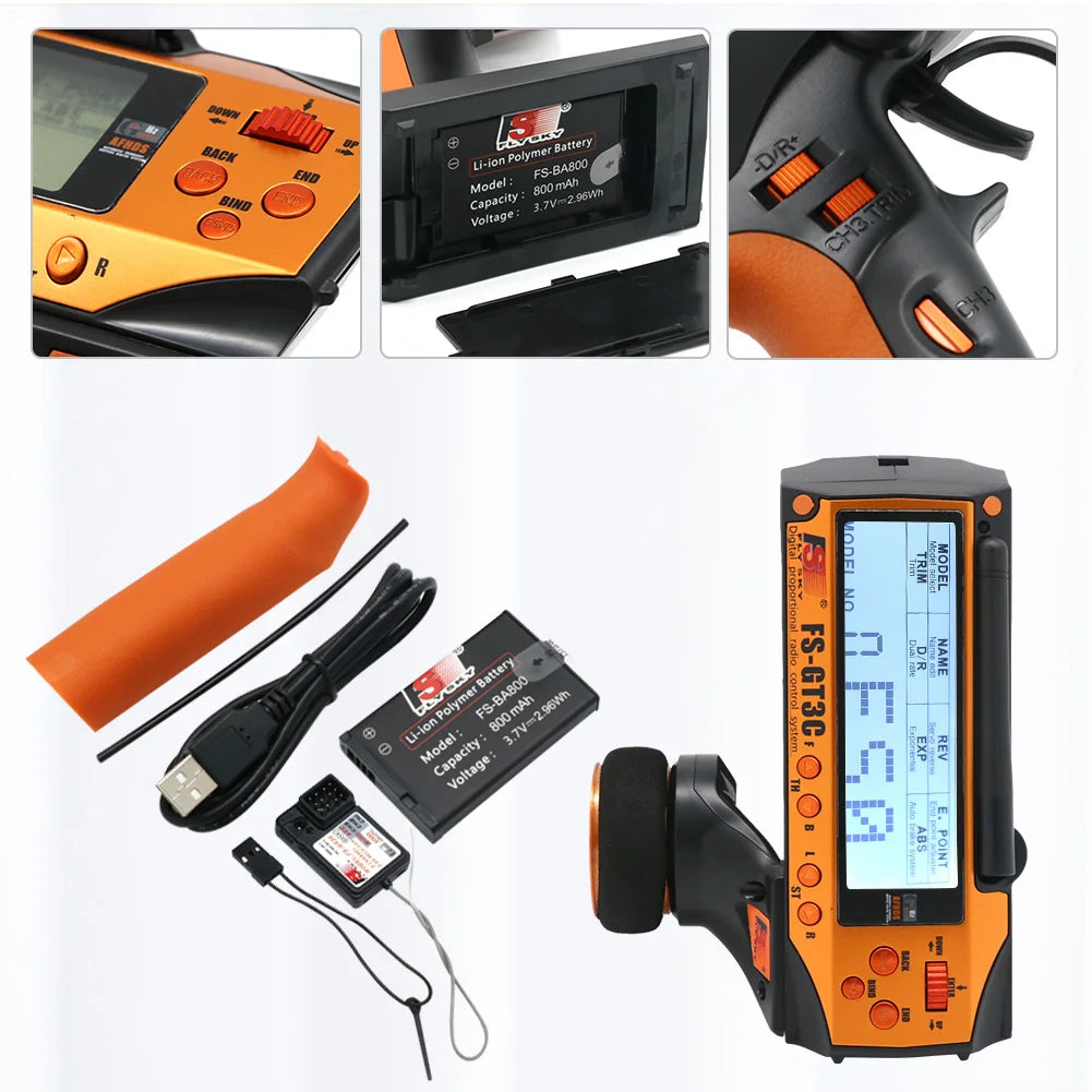 FlySky FS-GT3C 2.4GHz 3CH RC Car Radio Transmitter