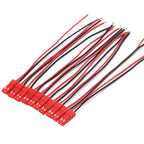JST Male/Female Connector Leads 100-200mm - 10 Pair