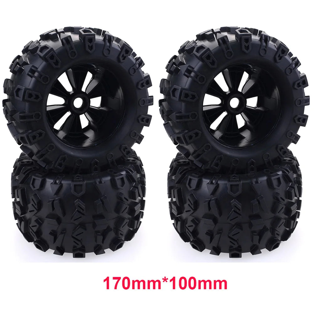 4pcs 1/8 RC Truck Tires & Wheels - 17mm Hex