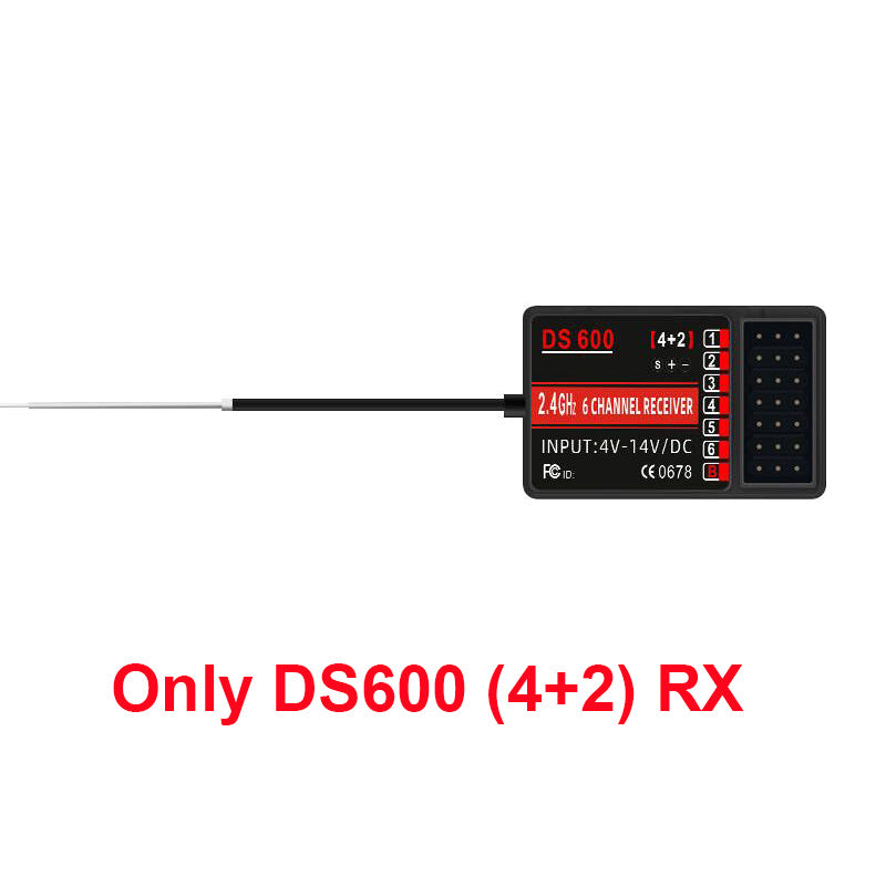 HOTRC DS-600 6CH 2.4GHz RC Transmitter and Receiver Remote Controller with DS 600 PWM 6 Channel Receiver for RC Boat