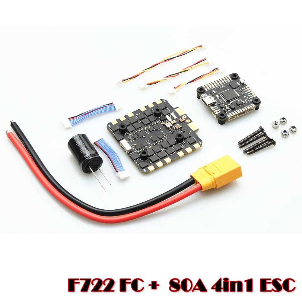 AneegFPV F7 F722 Flight Controller 80A 4in1 BLheli_S ESC Stacks 30.5*30.5mm For 10 inch 13 inch 15 inch Frame RC FPV Racer Drone