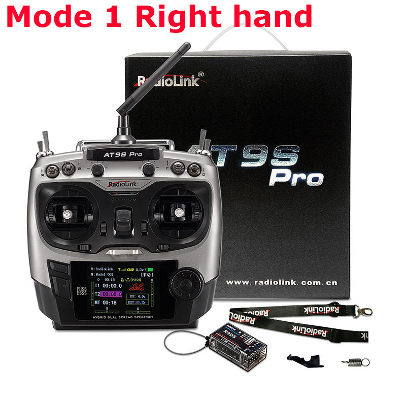 Radiolink AT9S Pro TX 10/12CH RC Radio Controller RC transmitter with R9DS RX 2.4G receiver for RC FPV Racing Drone