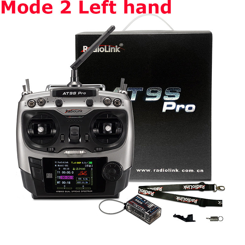 Radiolink AT9S Pro TX 10/12CH RC Radio Controller RC transmitter with R9DS RX 2.4G receiver for RC FPV Racing Drone