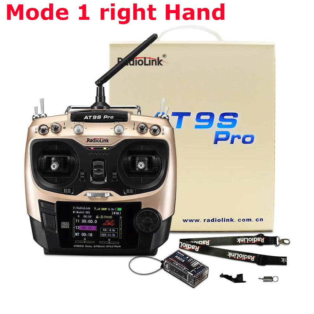 Radiolink AT9S Pro TX 10/12CH RC Radio Controller RC transmitter with R9DS RX 2.4G receiver for RC FPV Racing Drone