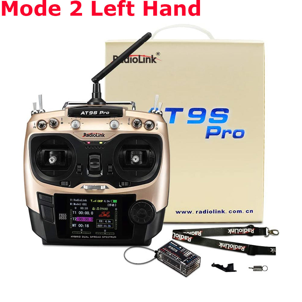Radiolink AT9S Pro TX 10/12CH RC Radio Controller RC transmitter with R9DS RX 2.4G receiver for RC FPV Racing Drone
