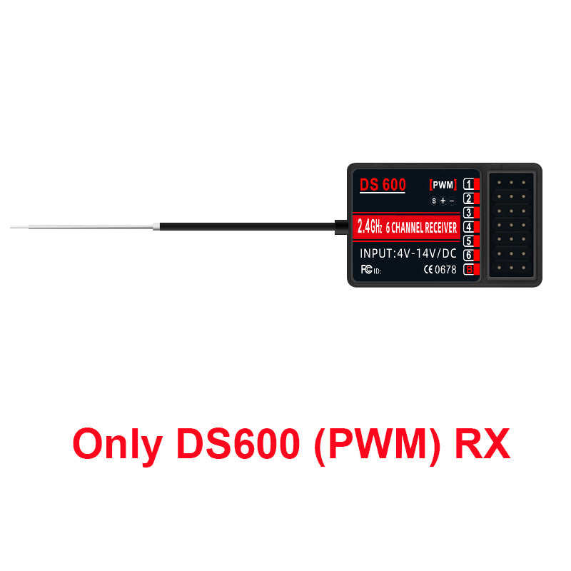 HOTRC DS-600 6CH 2.4GHz RC Transmitter and Receiver Remote Controller with DS 600 PWM 6 Channel Receiver for RC Boat