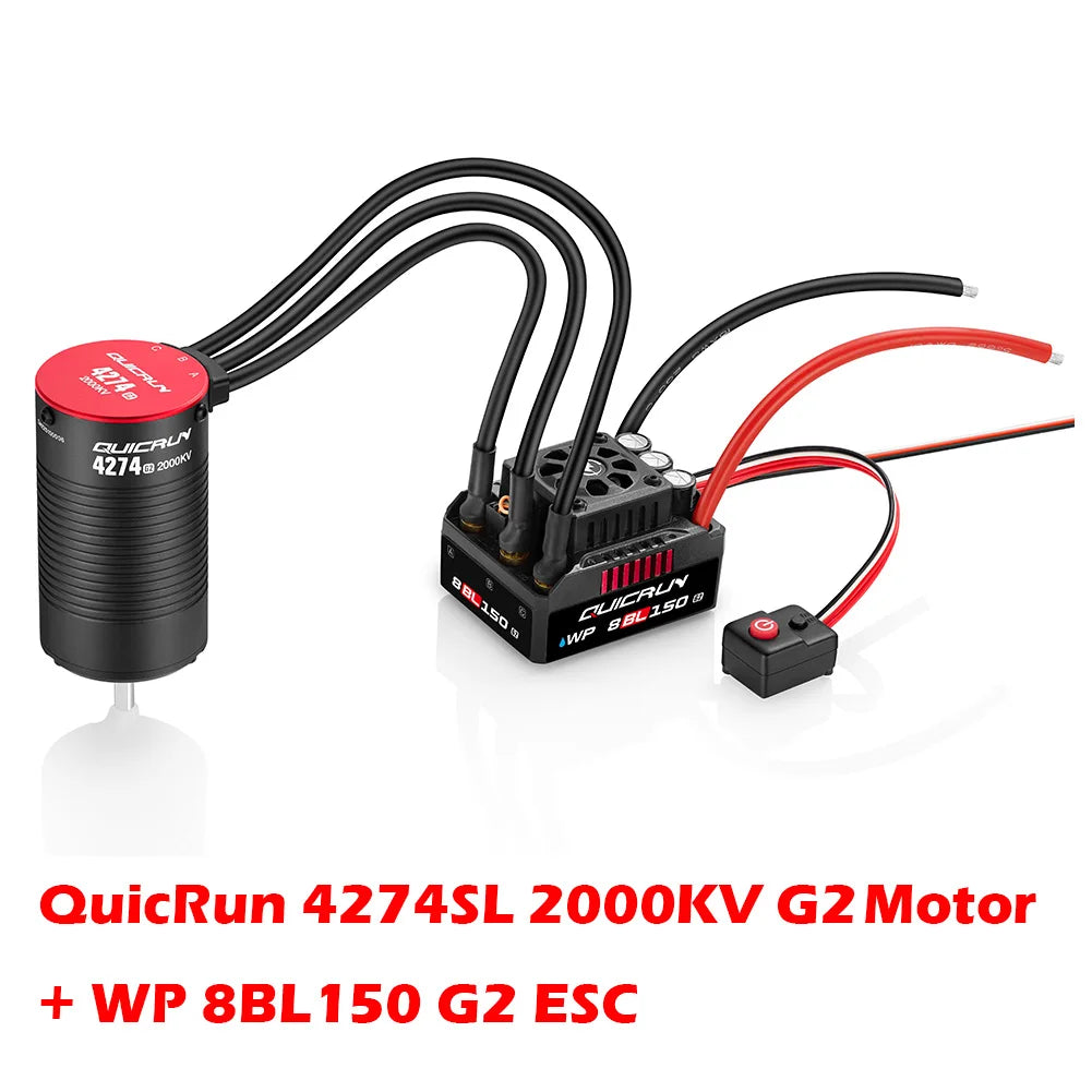 Hobbywing QuicRun WP 8BL150 G2 150A ESC / 4268SL & 4274SL Motors