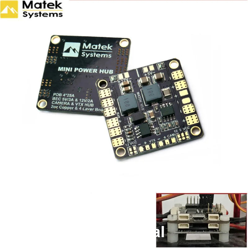 Matek Systems Mini Power Hub PDB with 5V/12V BEC