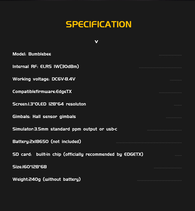 Jumper Bumblebee ELRS 2.4GHz Radio Transmitter