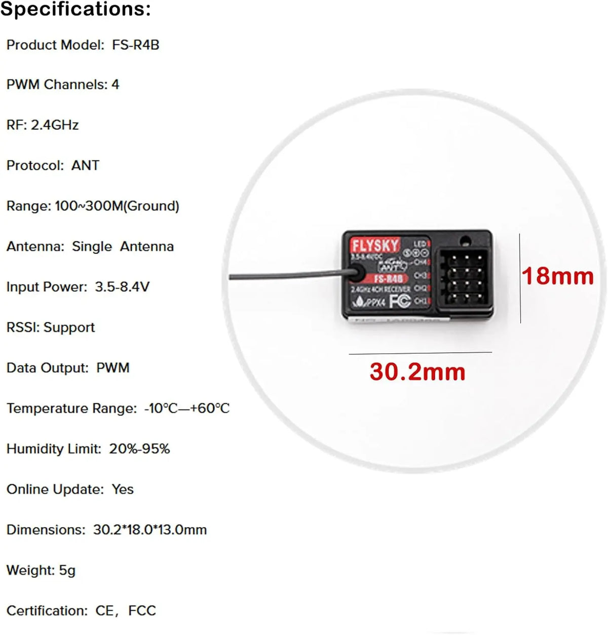 FlySky FS-R4B 2.4GHz Receiver