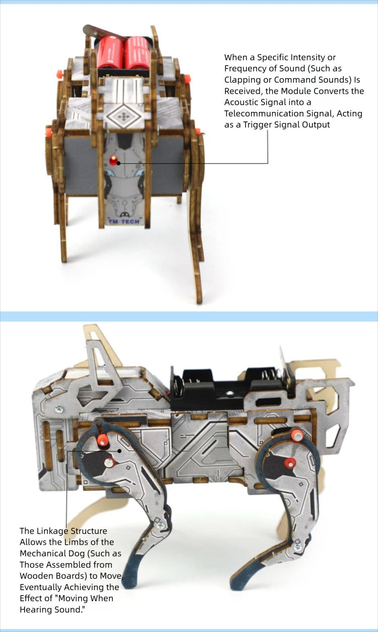 DIY Voice-Control Mechanical Dog STEM Kit