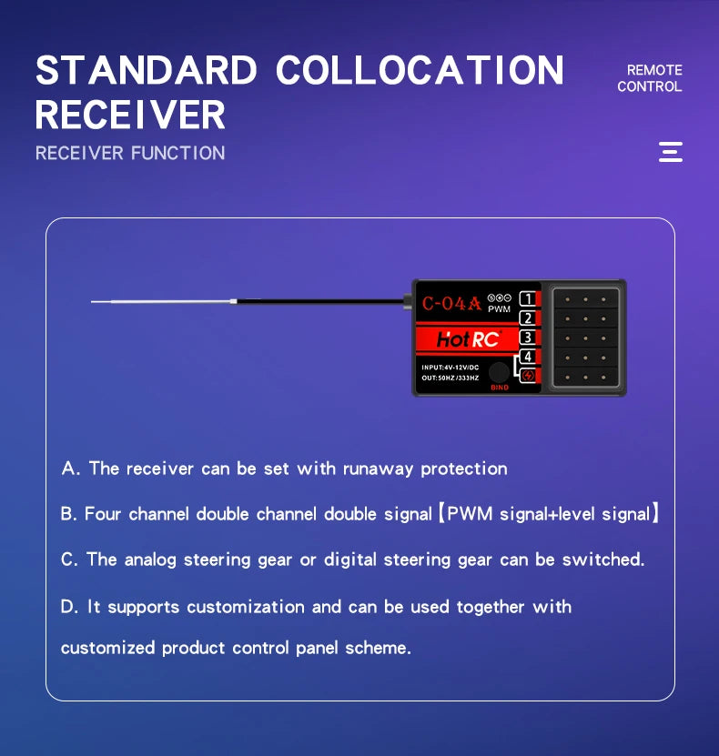 HOTRC DS-4A 2.4GHz 4CH Radio Transmitter