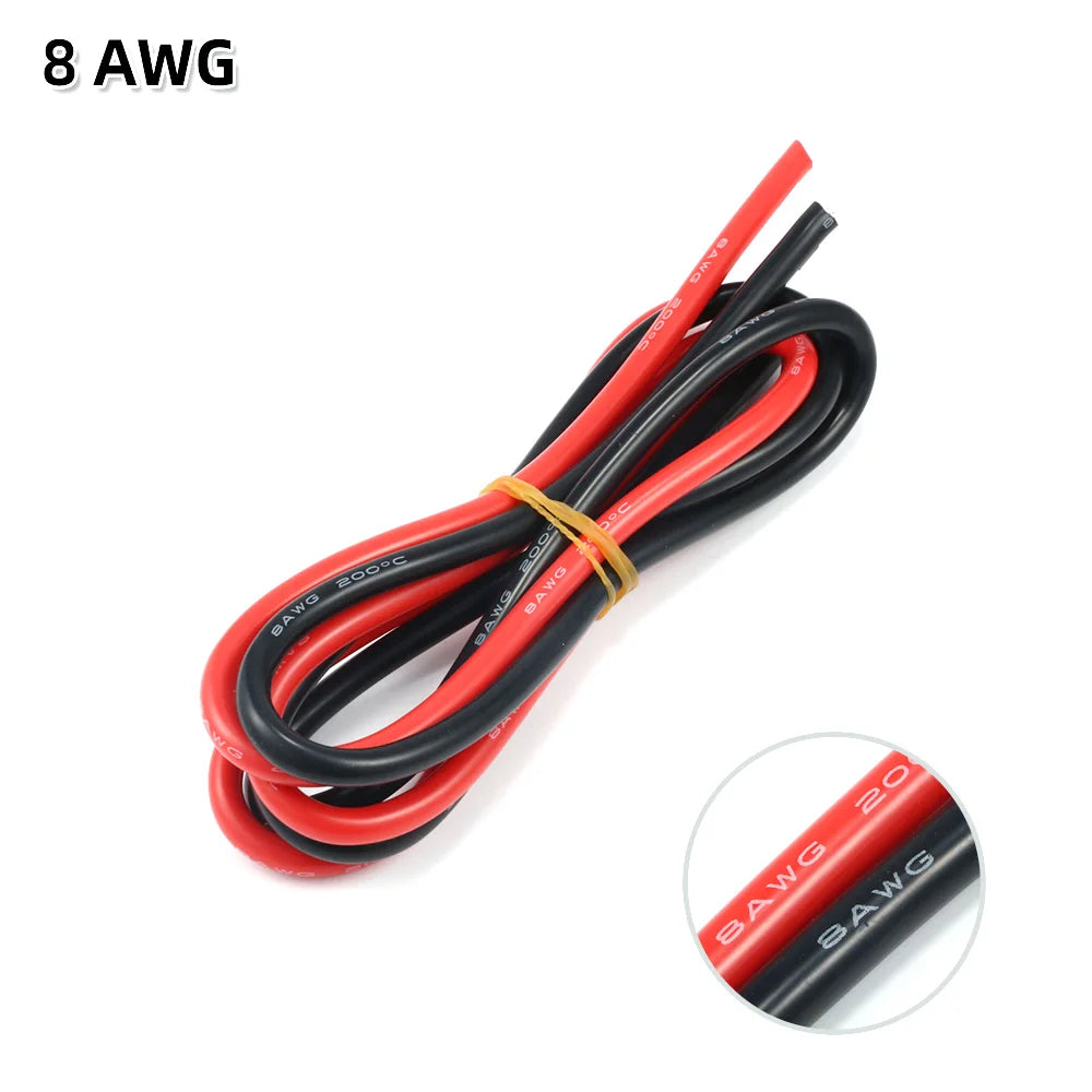 2m High-Temperature Silicone Wire Pair