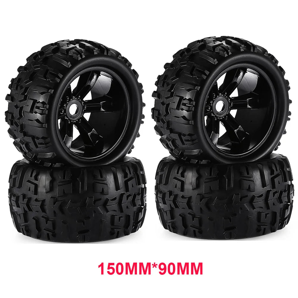 4pcs 1/8 RC Truck Tires & Wheels - 17mm Hex